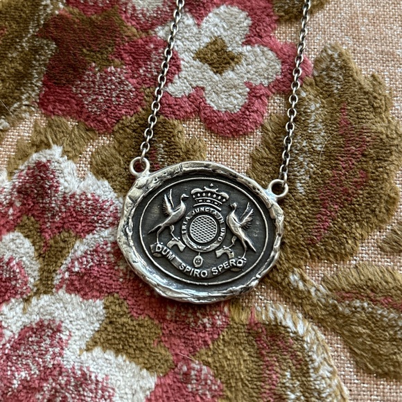 Pyrrha Jewelry - Pyrrha “While I Breathe I Hope” Talisman Necklace